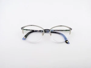 Gafas Bulova, solo monturas, Belfair, 53-17-140, metal/plástico, azul marino, ojo de gato - Imagen 1 de 21
