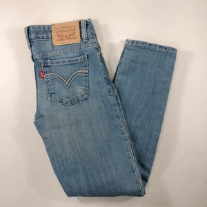 Levis Boyfriend Adjustable Waist Distressed Denim Jeans Girls Youth Size 8 - Picture 1 of 7