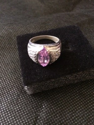  Tanzanite silver beautiful purple ring - Image 1 of 4