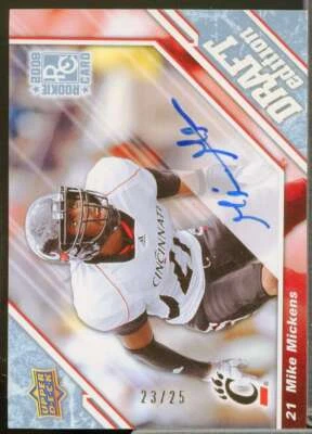 Mike Mickens Rookie Card 2009 Upper Deck Draft Edition Autographs Blue #75  - Image 1 of 2