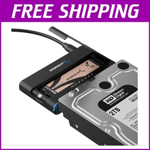 USB 3.2 Type C M.2 NVMe SSD & 2.5/3.5 Inch HDD Converter with Cloning Function - Picture 1 of 9