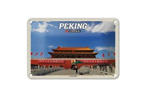 Blechschild 18 x 12 cm Reise Schild: Peking China Verbotene Stadt - Bild 1 von 2