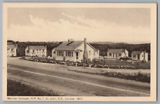 Mermac Cottages RR No 1 St John New Brunswick Postcard Vintage 1950s Car UNP