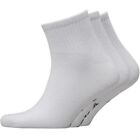 Reebok Mens Unisex Quarter White Cotton Sports Fitness Socks 3 Pairs UK 6.5-10  