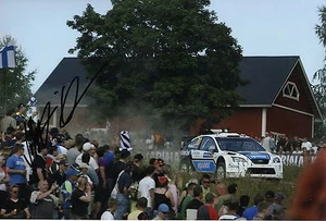 Rally Driver Matti Rantanen Hand Signed Photo Ford Focus RS WRC 08 12x8 1 - Picture 1 of 1