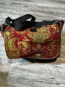 Vintage hellbraun J Jill Gobelin Teppich Übernachtung Cargo Reisetasche Cottagecore Softside - Bild 1 von 8