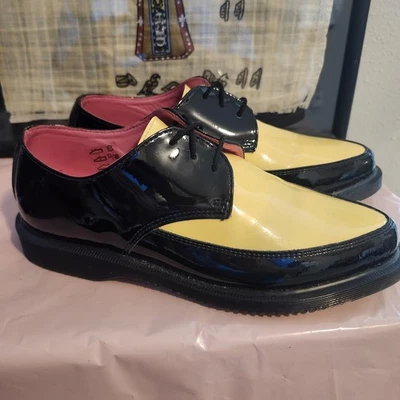 Rare Doc Marten Arien 3 Eye Creeper Patent Leather Shoes - Image 1 of 4