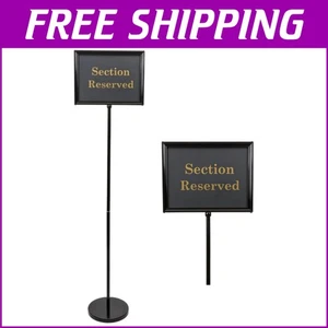 Elegant Pedestal Sign Holder for Restaurants - Includes 8 Customizable Inserts - Picture 1 of 9