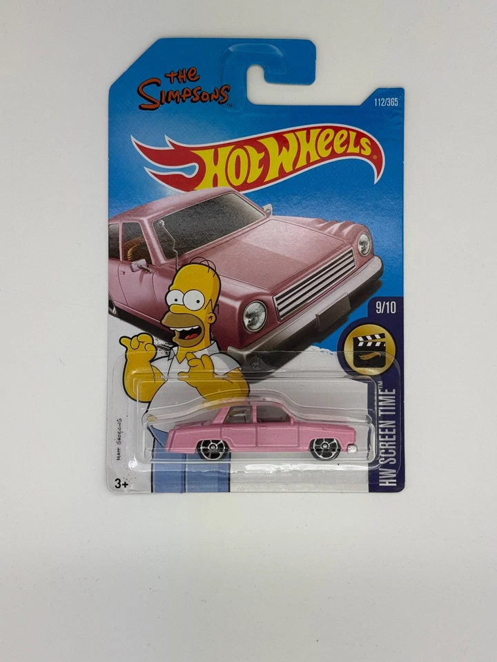 2014 Hot Wheels The Simpsons Family Car Pink – HW Screen Time 9/10 #112/365 - Image 1 of 1