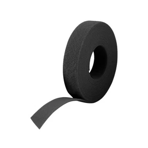 Cablenet Hook and Loop One Wrap Continuous Tape 25m Reel x 13mm Black - Afbeelding 1 van 4