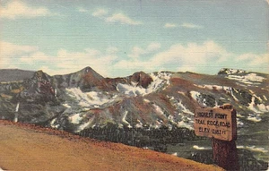 Postal CO: Highest Point Trail Ridge Road, Rocky Mountain NP, Colorado, lino - Imagen 1 de 2