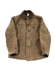 Sun Faded Carhartt Quilt Lined Bomber Jacket Mens Size XL Brown - Picture 1 of 7