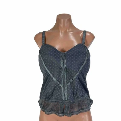 Cacique Sz 18/20 Silver Bustier Corset Top Lingerie Bra Fairy Grunge Feminine - Image 1 of 4