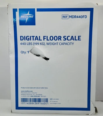 Medline 数字步入式浴室秤 440 磅 MDR440FD — 第 1/2 张图片