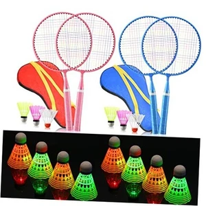 2 Pairs Badminton Rackets Set for Children Kid Shuttlecocks Sports Nylon Alloy - Picture 1 of 8