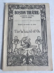 L. Frank Baum "WIZARD OF OZ" Fred A. Stone / Anna Laughlin 1904 Boston Playbill - Bild 1 von 5