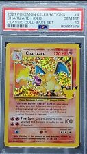 PSA 10 GEM Charizard Celebrations Classic Collection cartão holográfico Pokemon 4/102