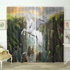 Flying White Horse 3D Blockout Photo Print Curtain Fabric Curtains Window