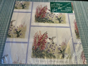 ARTIST SIGNED MARY MUGG Woodland Acres Studio GIFT WRAP NOS SEALED HUMMINGBIRD - Picture 1 of 8