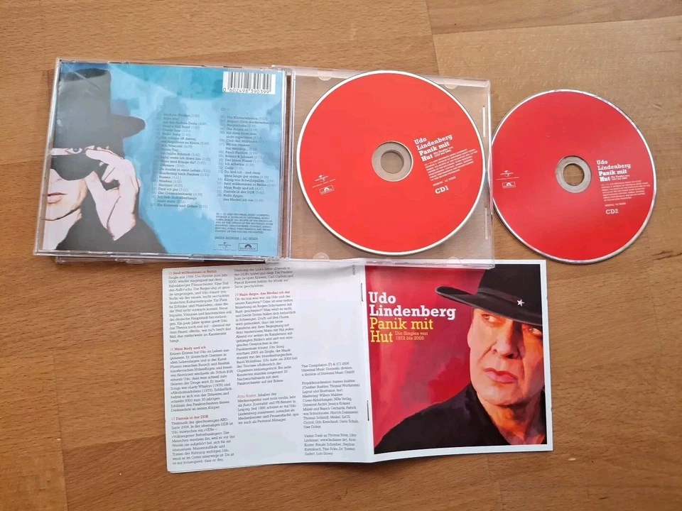 2-CD-Set UDO LINDENBERG Panik mit Hut - Die Singles von 1972 bis 2005 38 Hits - Bild 1 von 1