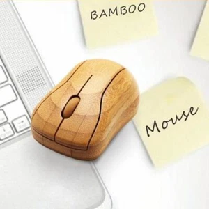 Wireless Bamboo Mouse Healthy Eco Friendly Optical Mice for Computer - Picture 1 of 7