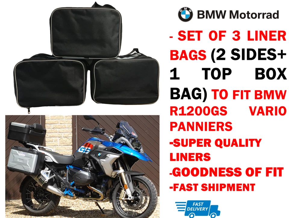 BOLSAS ALFORJAS FORRADAS Y BOLSA TOP BOX PARA BMW R1200GS F800GS F650GS VAROP FUNDAS/CAJAS Foto 1 de 4
