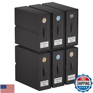 TRZZ 6-Pack Bed Sheet Organizers and Storage, Foldable Linen Bins with Window - Picture 1 of 5