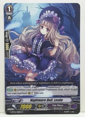 Bushiroad Cardfight Vanguard Nightmare Doll, Leslie G-BT05/086EN C Pale Moon - Image 1 of 2