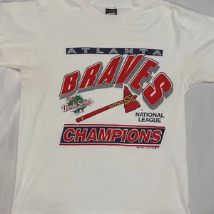 Vintage 90s 1991 Atlanta Braves World Series Champions MLB USA T-Shirt Herren XL - Bild 1 von 6