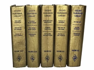 Golden Harlequin Library Lot Romance HC Books Volumes XXXV XXXIX XLI XLII XLV - Foto 1 di 24