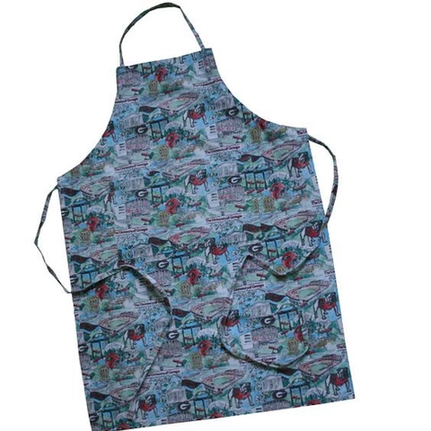 UGA UNIVERSITY OF GEORGIA Campus Scene Apron Cover