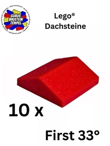 LEGO 10 x Dachsteine 2 x 2 33 First 3300 Slope Firste rot City Roof Dach Haus - Picture 1 of 3
