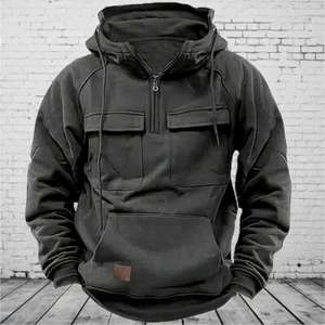 Para hombres Suéter Juvenil Con Capucha Para Hombre Uniforme de Trabajo Color Liso Informal Suéter Chaqueta - Imagen 1 de 19