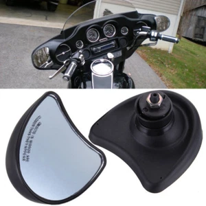 Black Fairing Mount Side Mirror For Harley FLHT Electra Street Glide Ultra 96-13 - Picture 1 of 5