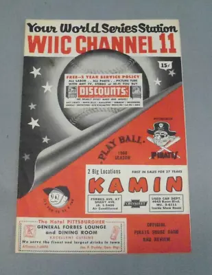 Pittsburgh Pirates, 1960 Regular Season Program, Philadelphia Phillies, Clean - Image 1 of 3