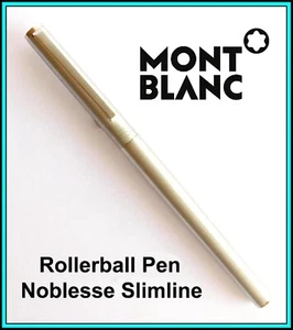 MONTBLANC NOBLESSE RollerbalL Pen Steel Color - NEW Refill FINE NIB - Picture 1 of 14