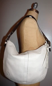Coach elfenbeinfarbene Lederhandtasche E06I-8A02 Schultertasche Hobo & Hängeetikett Org UVP 289 $ - Bild 1 von 21