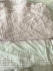 Aden And Anais Swaddle Blanket Lot Of 2 Pink plaid tie dye Muslin breathable