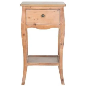 SAFAVIEH Storage End Table 30" H X 16.1" W, Wood Frame Material Honey Natural - Picture 1 of 5