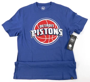 Detroit Pistons Crosstown Flanker T-Shirt Mens (L) Royal 47Brand 768404 NWT - Picture 1 of 4