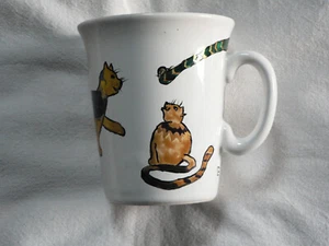Handbemalte Kaffeebecher mit Katzenmotiv, Sammelbecher - Bild 1 von 2