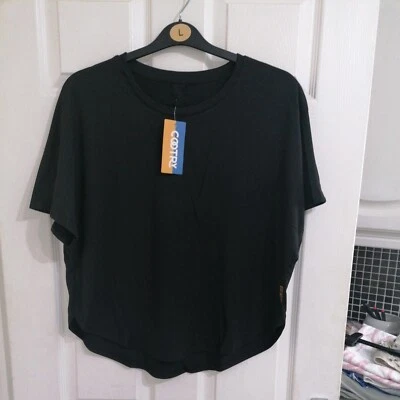 Cootry Women's Sports Top Large Loose Fit Open Back Black New With Tags Free P&P - Image 1 of 4
