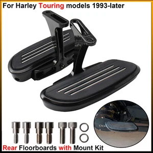 For Harley Touring Models1993-later - 1 Pair Aluminum Passenger Floorboards Kit - Picture 1 of 20