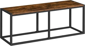 Dining Bench, 47.2 Inch Dining Table Bench, Industrial Style Kitchen Bench, Stee - Picture 1 of 8