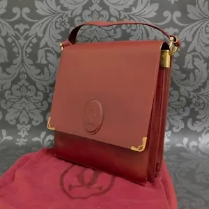 Cartier Must Line Schultertasche Burgund Leder #29 Rise-on - Bild 1 von 16