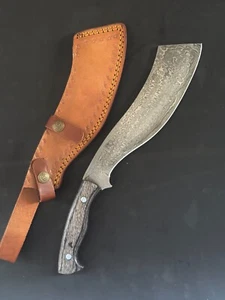 13" Raindrop Damascus Steel Machete Hunting knife for Camping OX 3480,, - Picture 1 of 5