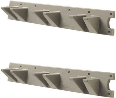 Suncast 2 Foot Wall Mount Long Handled Garden Tool Hanger Organizer (2 pack) - Image 1 of 3