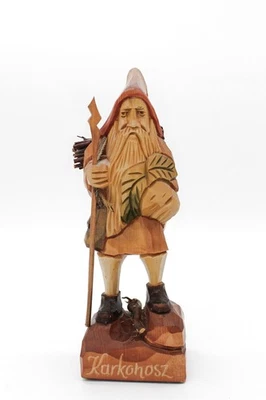 Holzfigur Wandersmann Mann Handgeschnitzt Handarbeit 23 cm - Bild 1 von 4