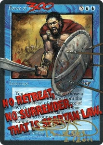 MTG FORCE OF WILL 300 ALTERED - PAINTED BY TERESE NIELSEN - GRADED - Picture 1 of 4