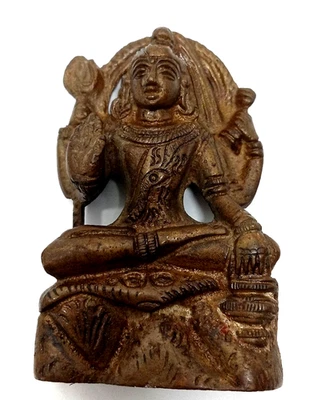 Hand Made Brass Hindu Lord Shiva Miniature Worship Idol Figurine Statue - Image 1 of 4